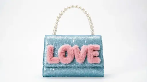 [17161] Cartera de niña cuadrada LOVE  
